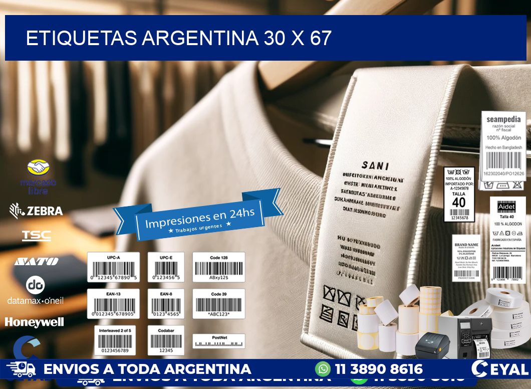 etiquetas argentina 30 x 67