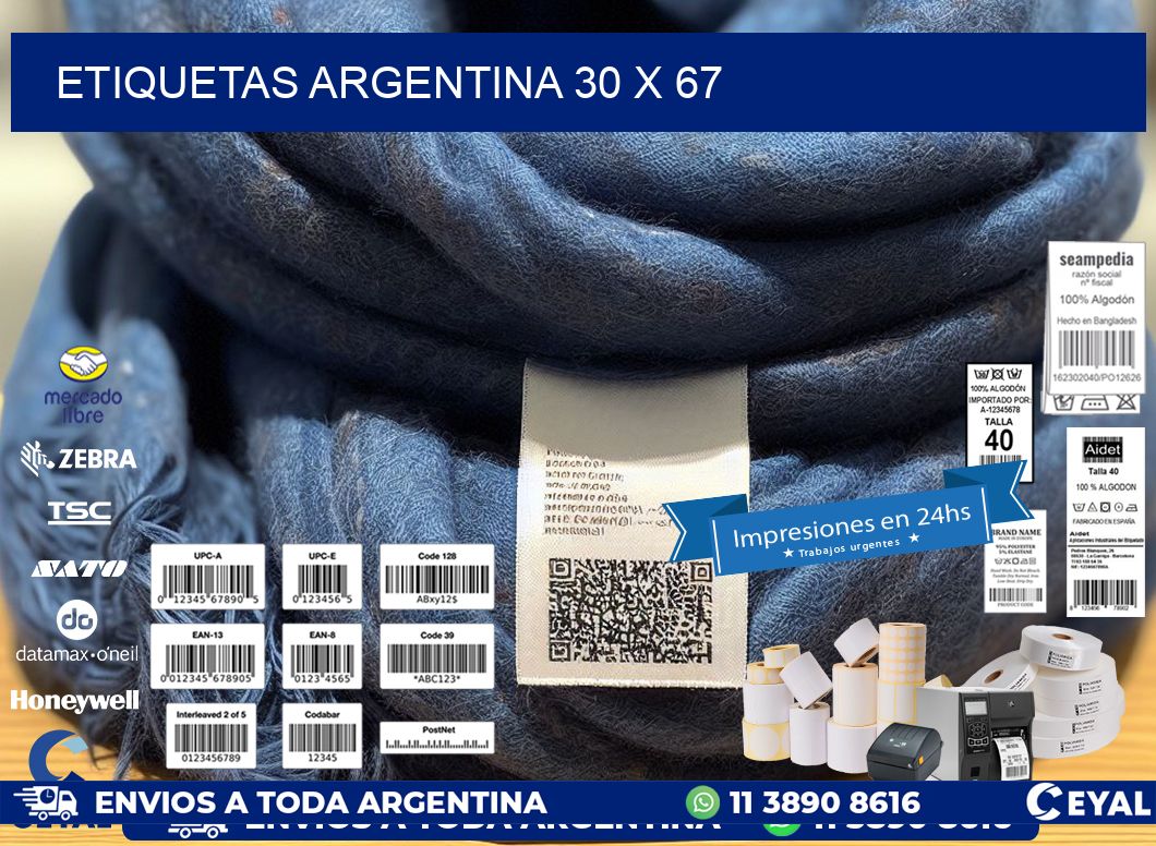 etiquetas argentina 30 x 67