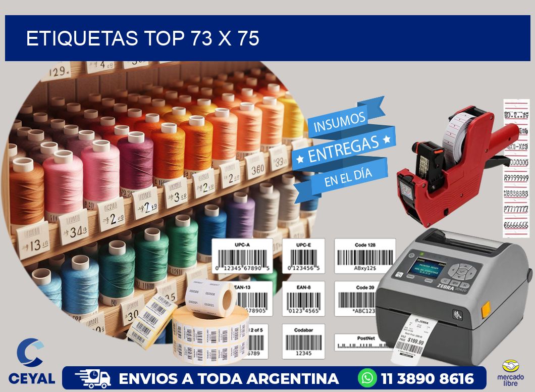 etiquetas top 73 x 75