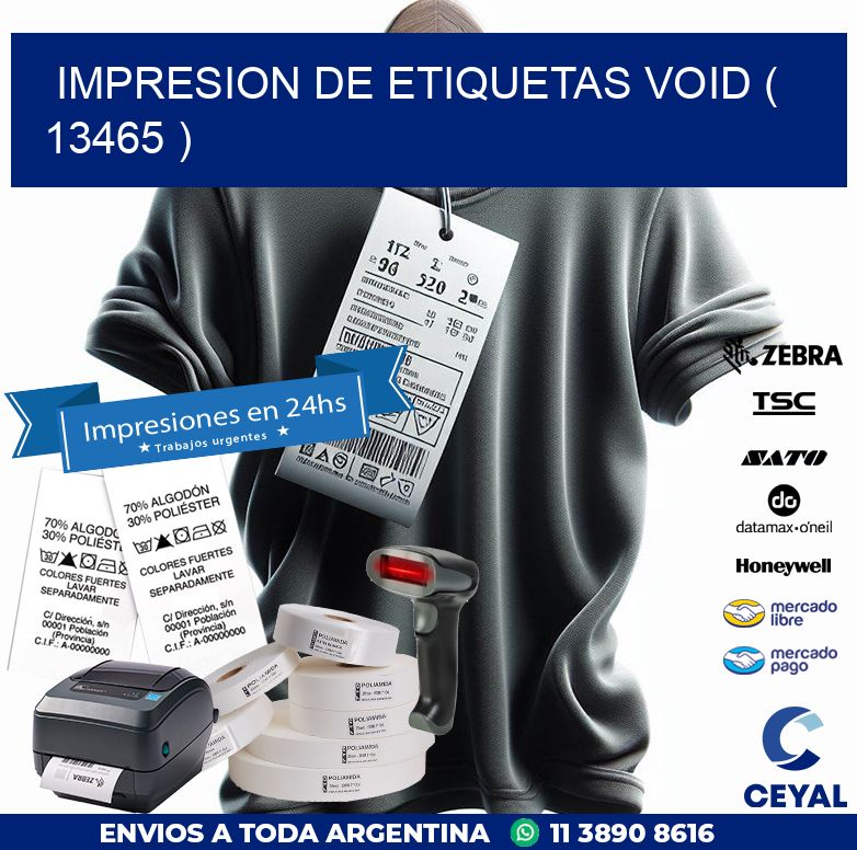 impresion de etiquetas VOID ( 13465 )