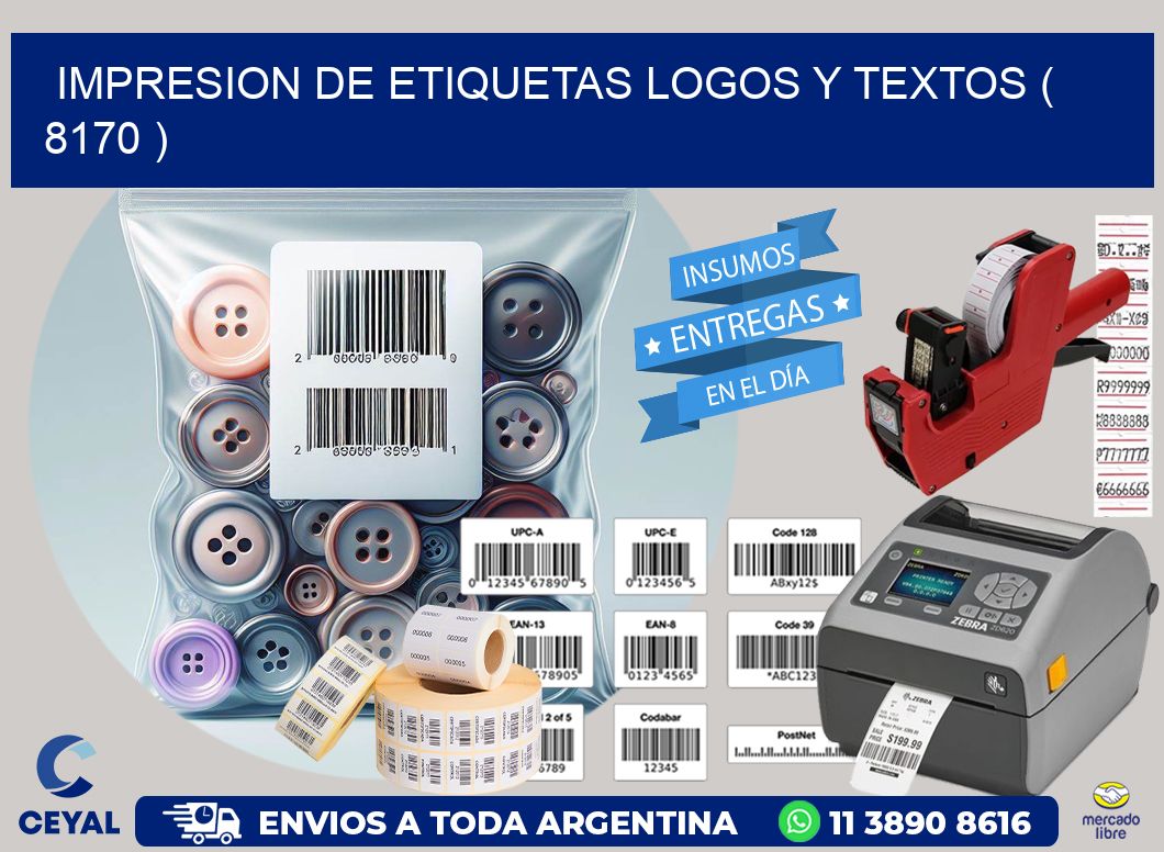 impresion de etiquetas logos y textos ( 8170 )