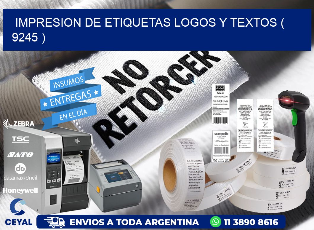 impresion de etiquetas logos y textos ( 9245 )