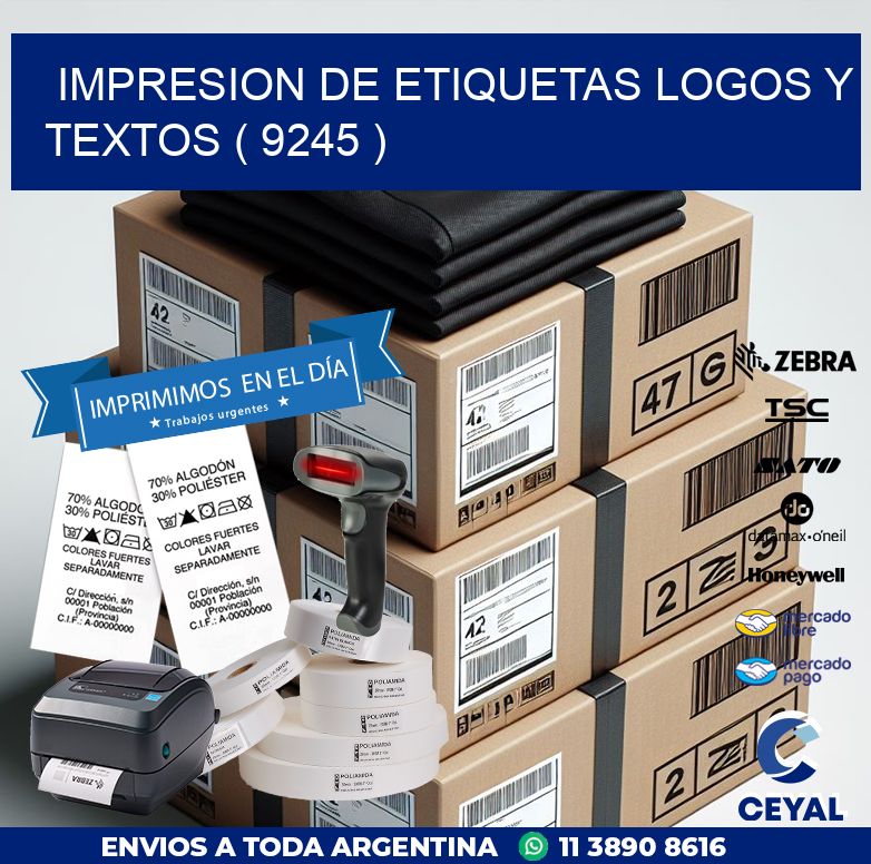 impresion de etiquetas logos y textos ( 9245 )