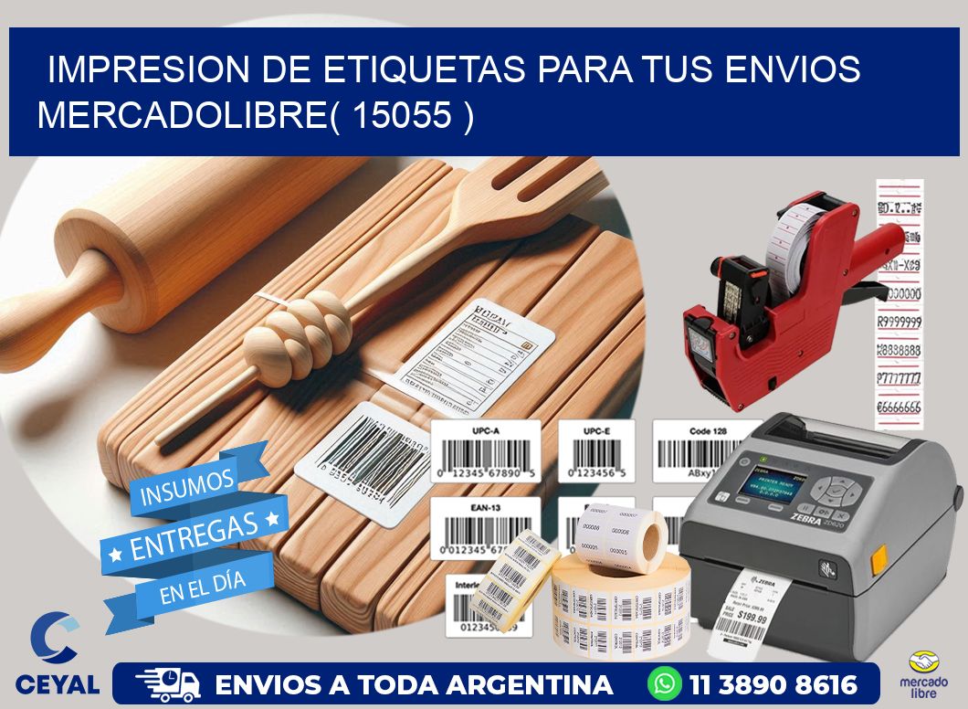 impresion de etiquetas para tus envios mercadolibre( 15055 )