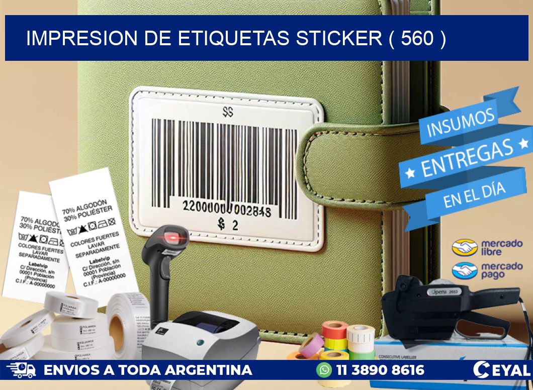 impresion de etiquetas sticker ( 560 )