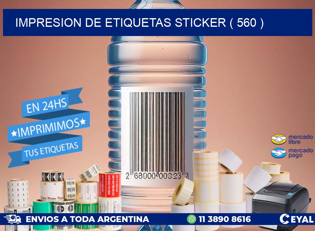 impresion de etiquetas sticker ( 560 )