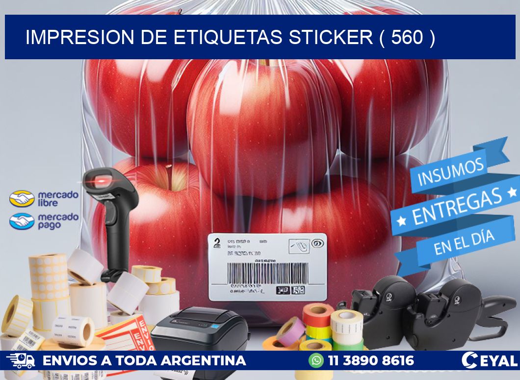impresion de etiquetas sticker ( 560 )