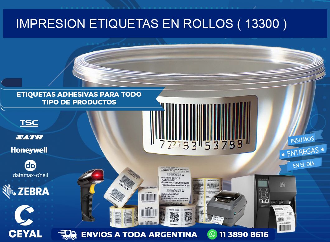 impresion etiquetas en rollos ( 13300 )