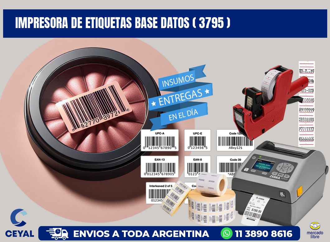 impresora de etiquetas base datos ( 3795 )