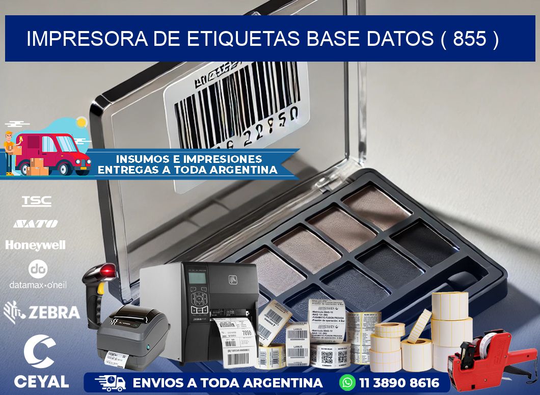 impresora de etiquetas base datos ( 855 )