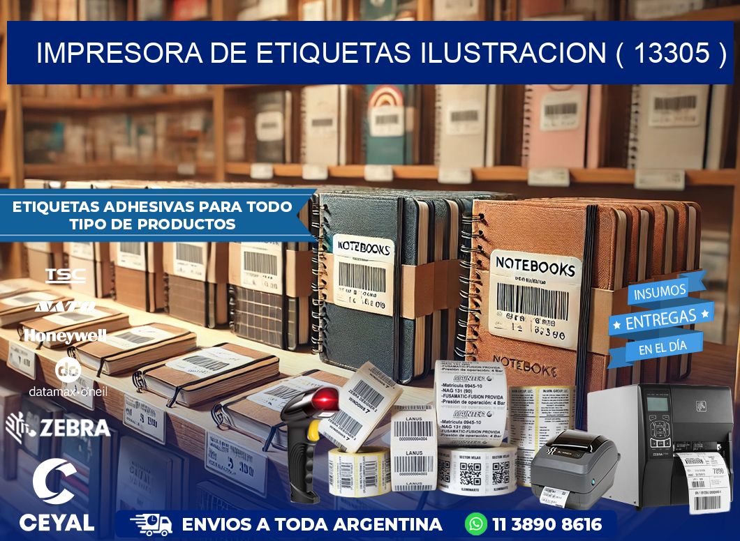 impresora de etiquetas ilustracion ( 13305 )