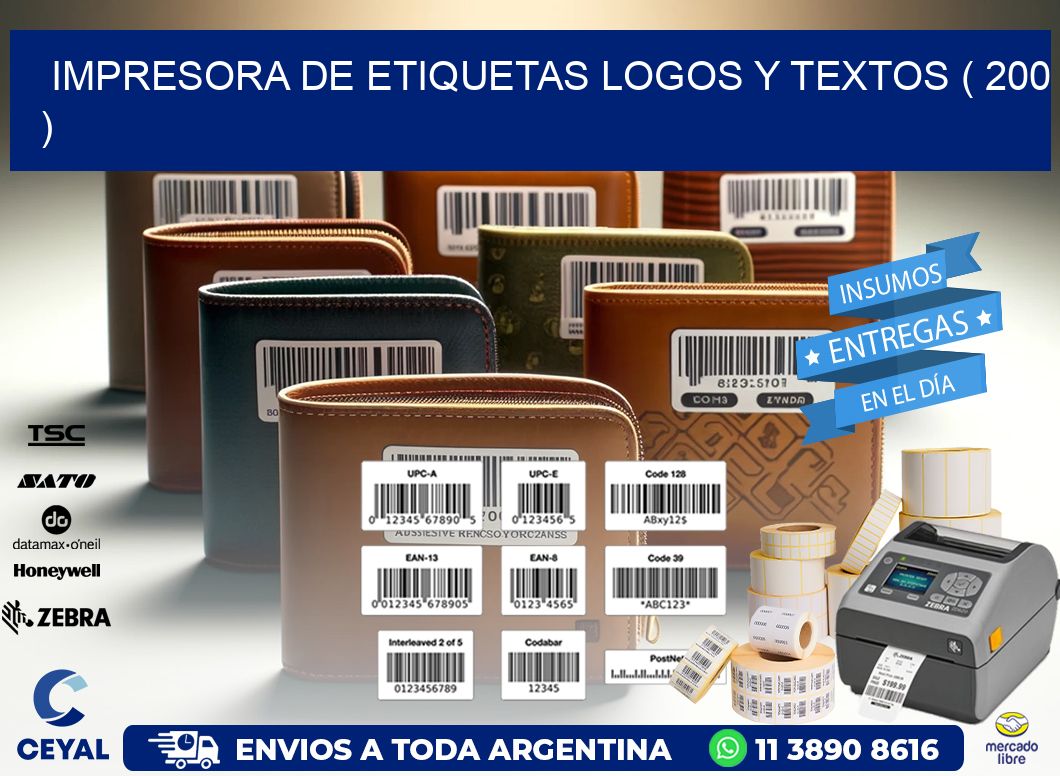 impresora de etiquetas logos y textos ( 200 )