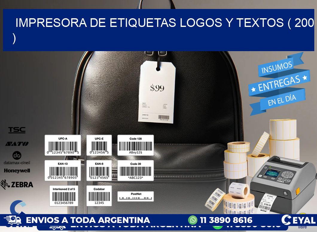 impresora de etiquetas logos y textos ( 200 )