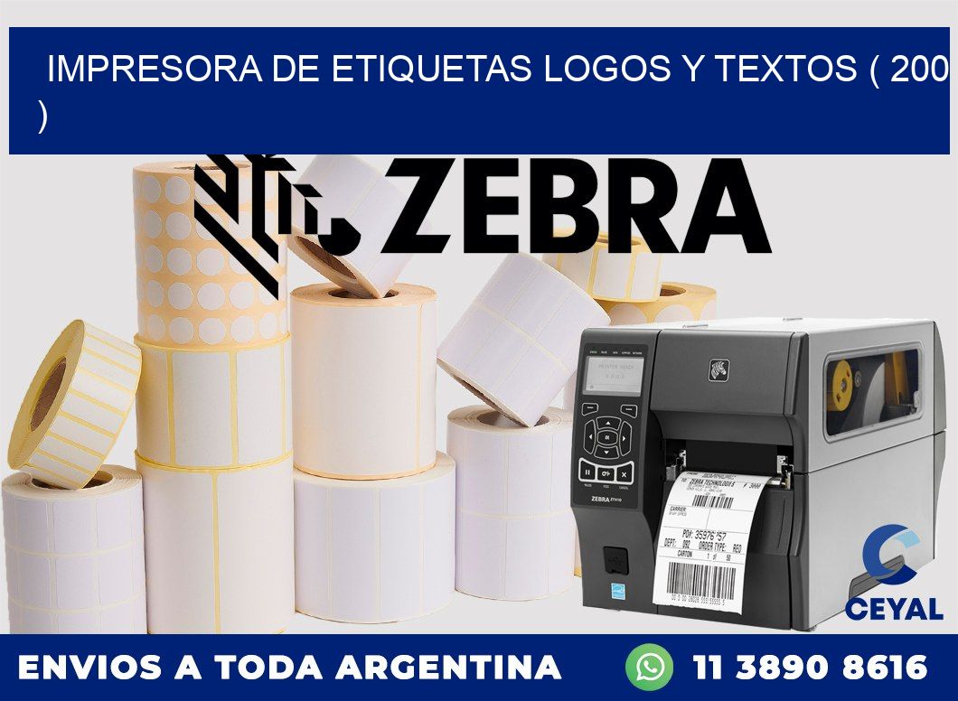 impresora de etiquetas logos y textos ( 200 )