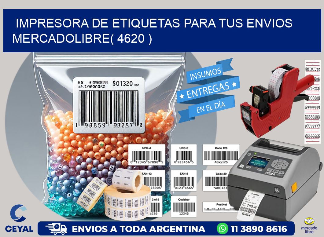impresora de etiquetas para tus envios mercadolibre( 4620 )