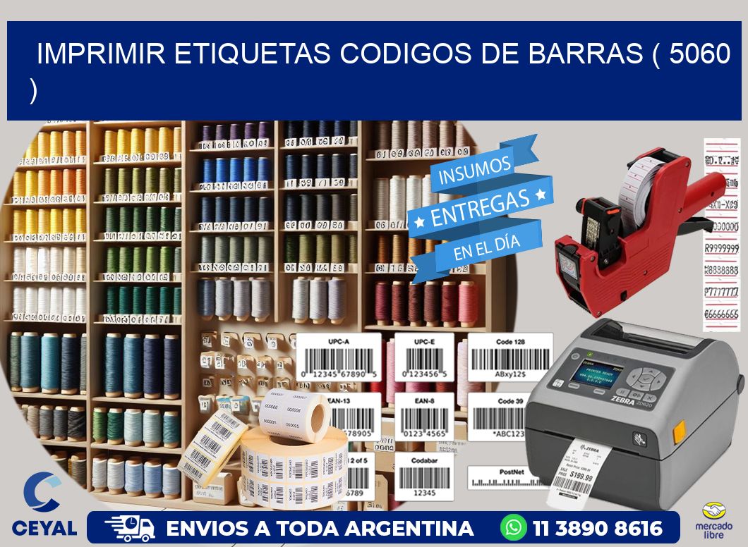 imprimir etiquetas codigos de barras ( 5060 )