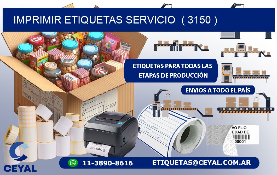 imprimir etiquetas servicio ( 3150 )
