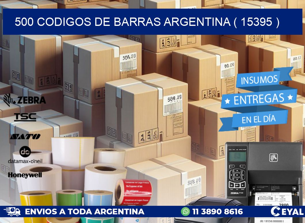 500 codigos de barras argentina ( 15395 )