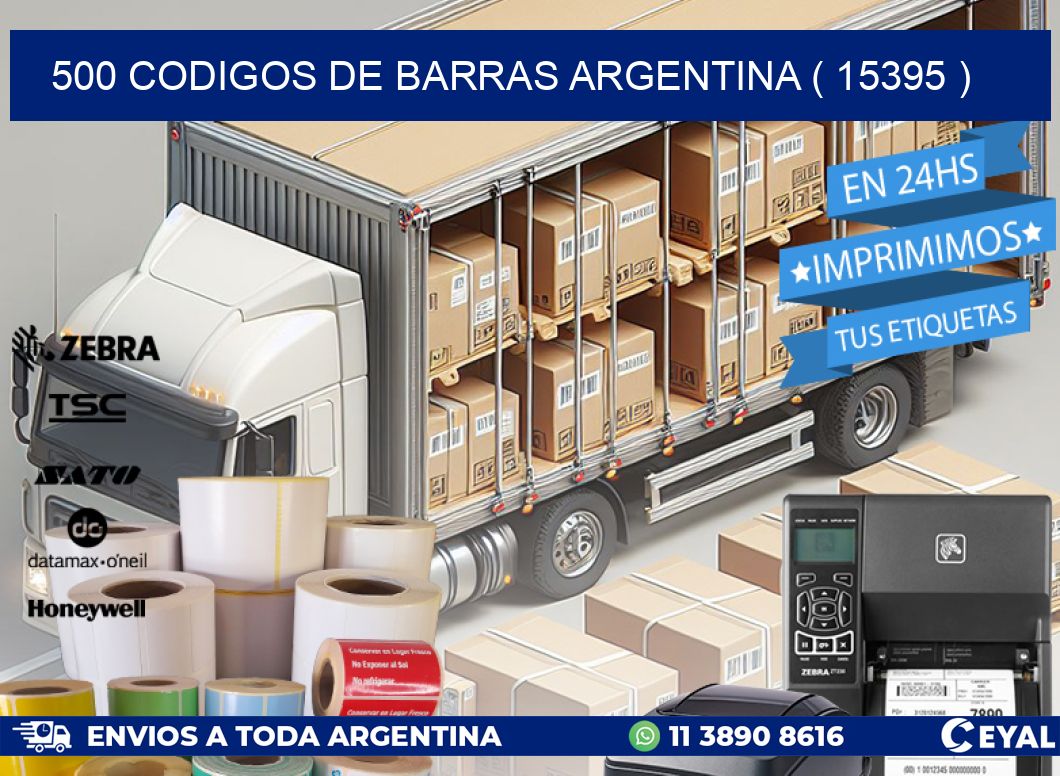 500 codigos de barras argentina ( 15395 )
