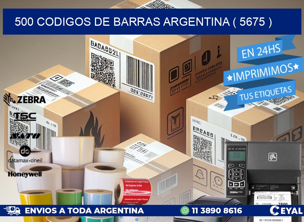 500 codigos de barras argentina ( 5675 )