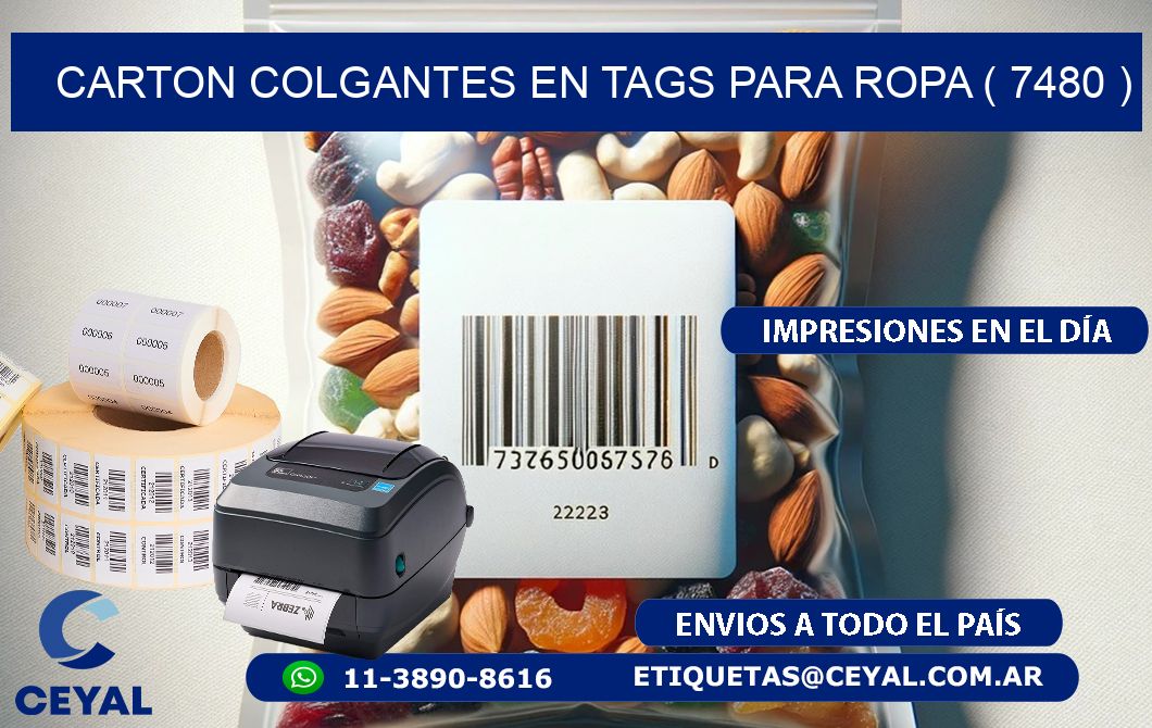 CARTON COLGANTES EN TAGS PARA ROPA ( 7480 )