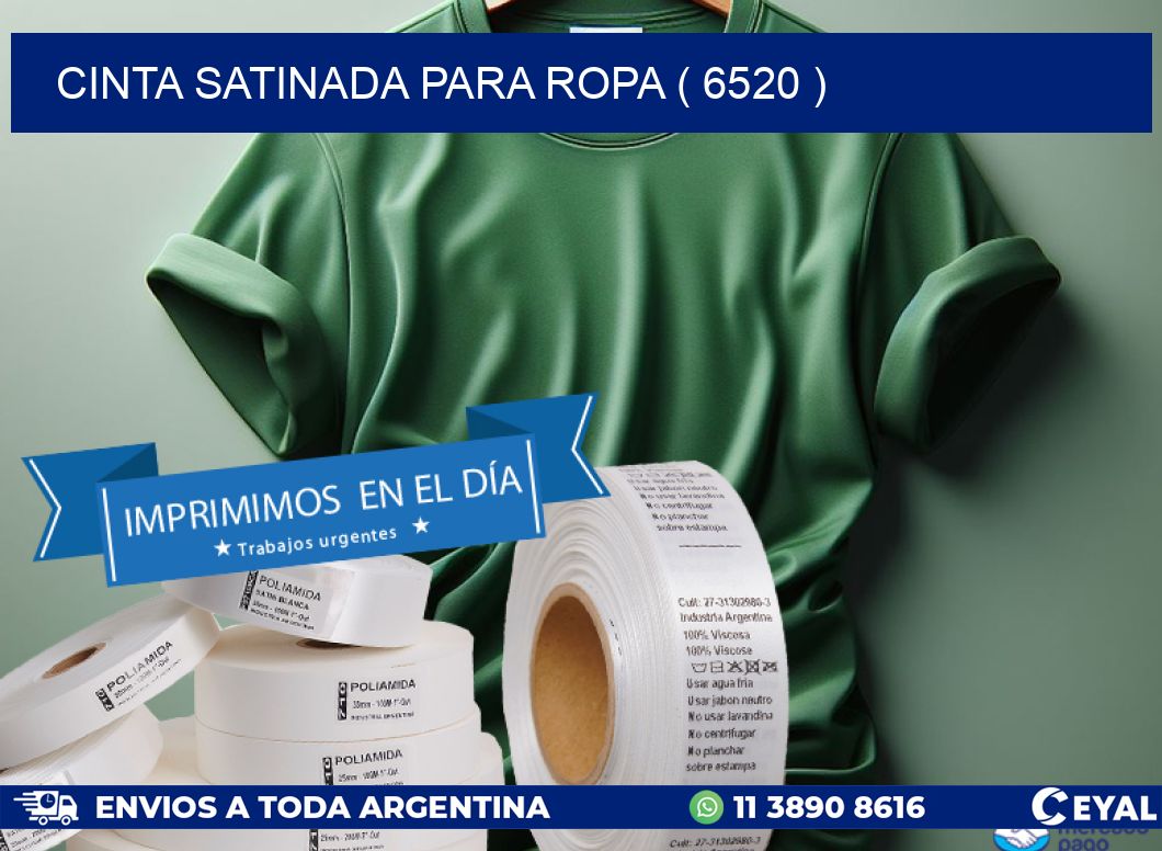 CINTA SATINADA PARA ROPA ( 6520 )