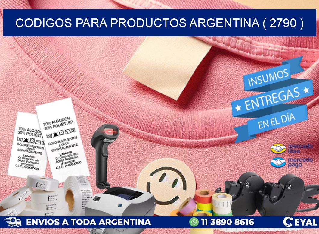 CODIGOS PARA PRODUCTOS ARGENTINA ( 2790 )