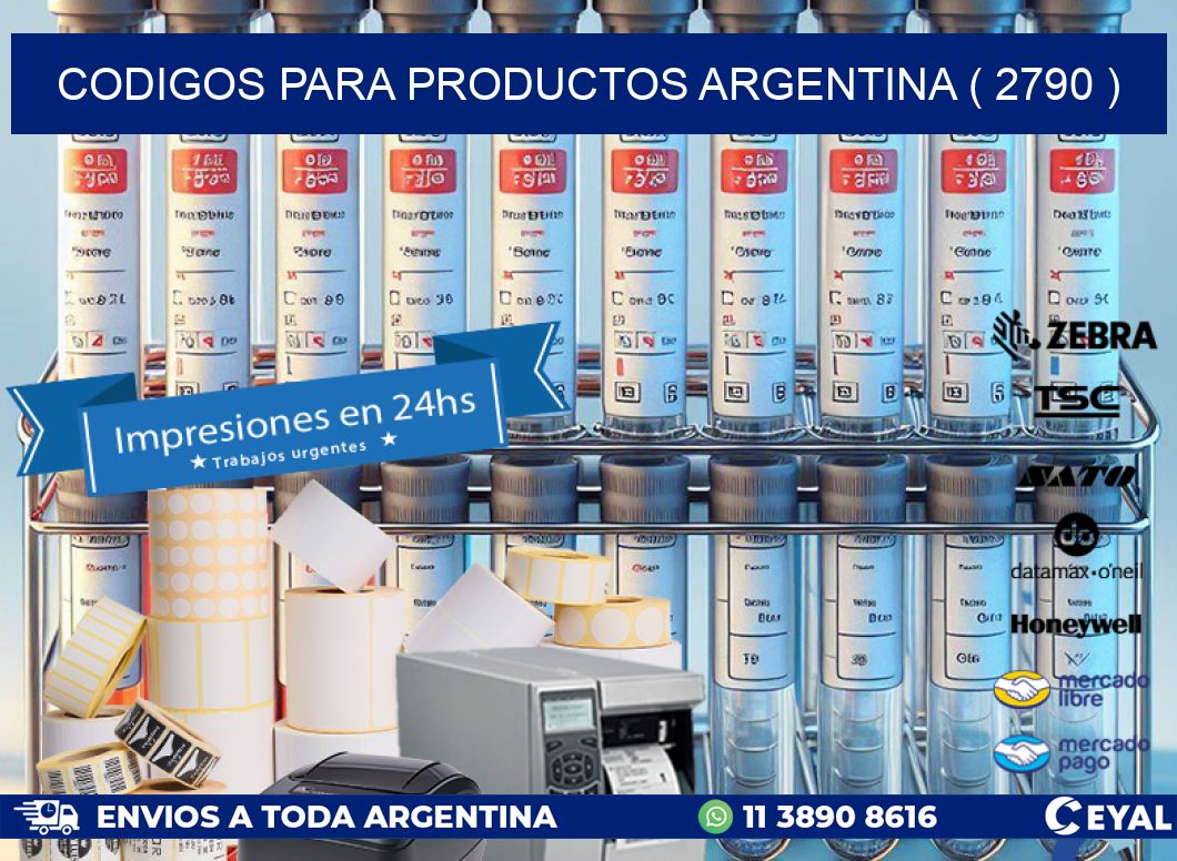 CODIGOS PARA PRODUCTOS ARGENTINA ( 2790 )