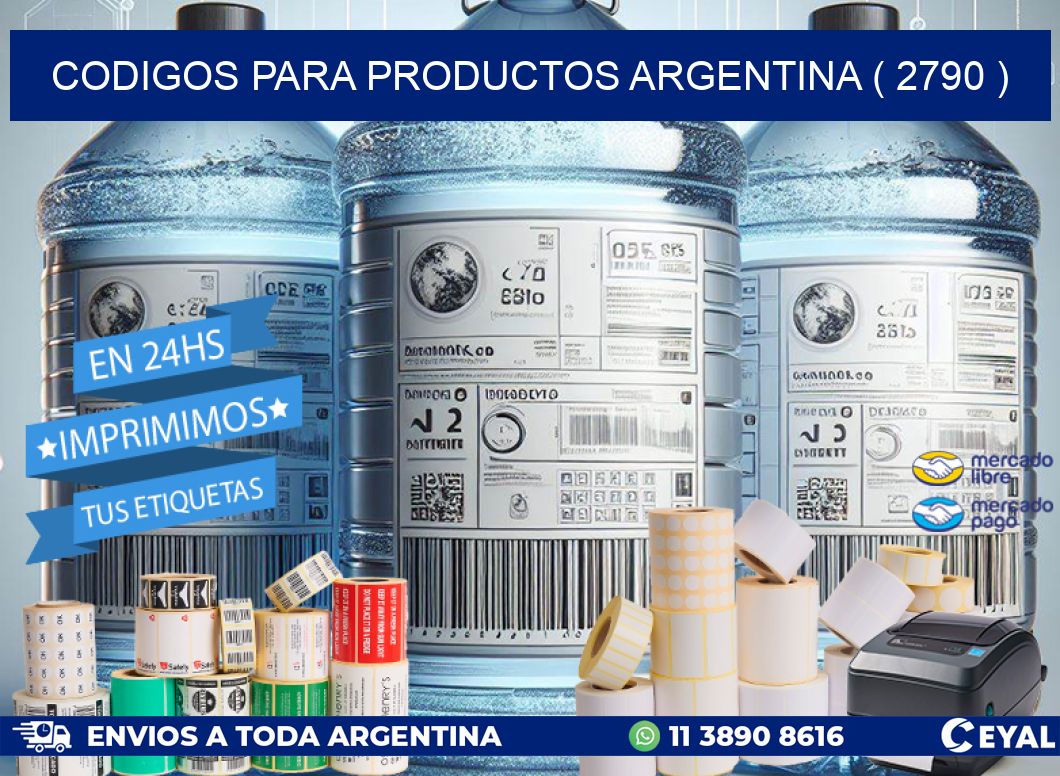 CODIGOS PARA PRODUCTOS ARGENTINA ( 2790 )