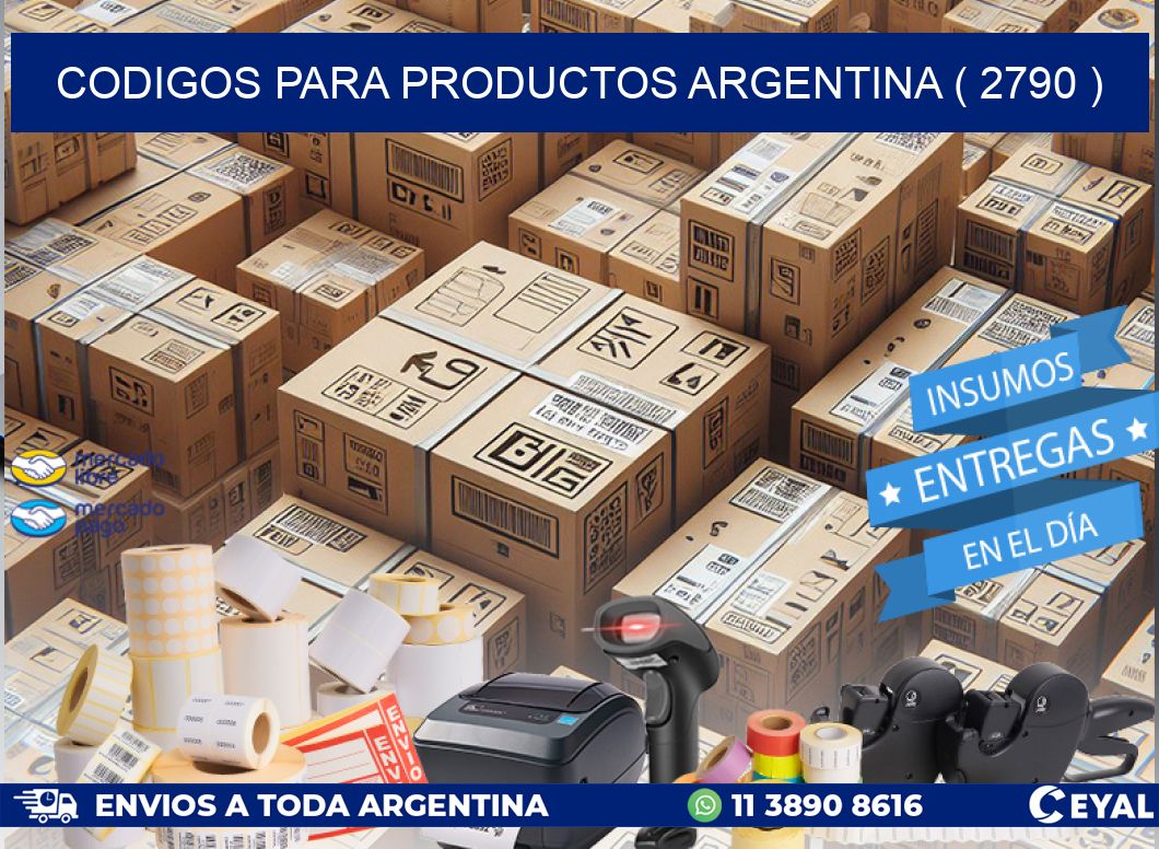 CODIGOS PARA PRODUCTOS ARGENTINA ( 2790 )