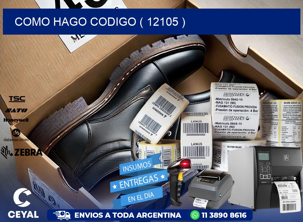 COMO HAGO CODIGO ( 12105 )