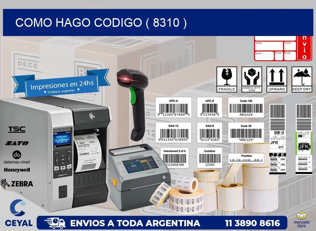 COMO HAGO CODIGO ( 8310 )