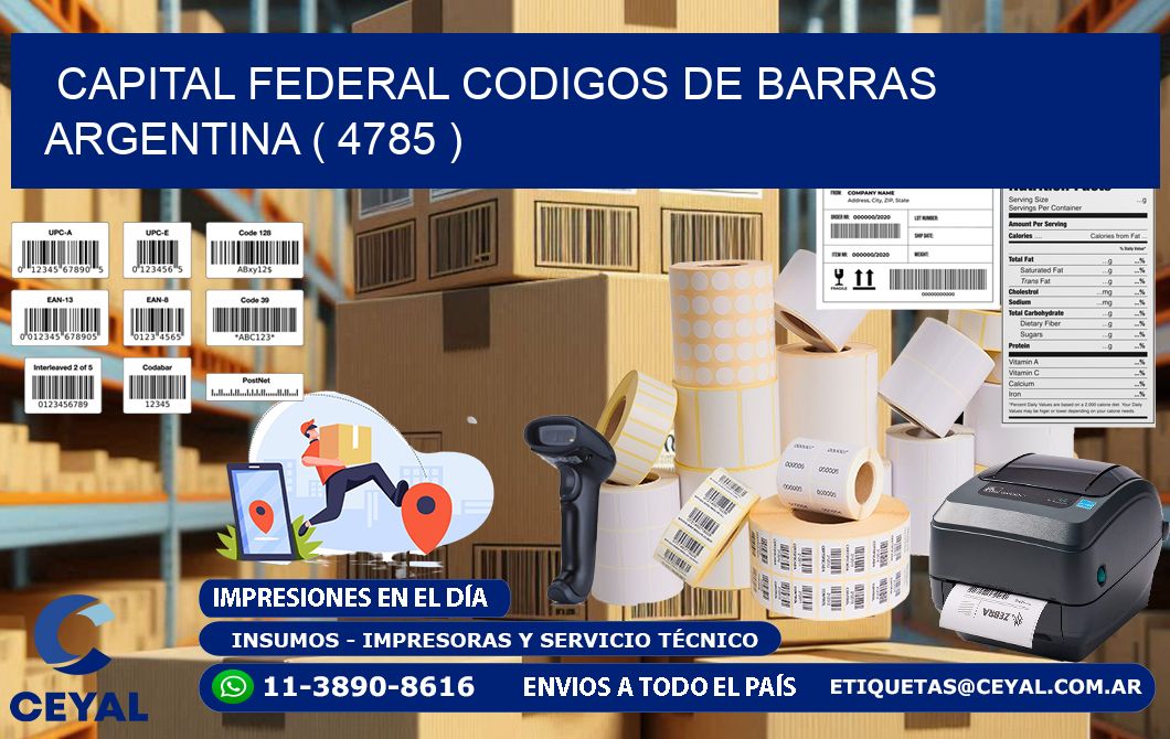 Capital federal codigos de barras argentina ( 4785 )