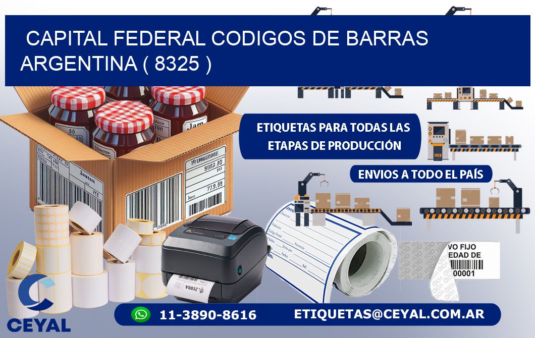 Capital federal codigos de barras argentina ( 8325 )