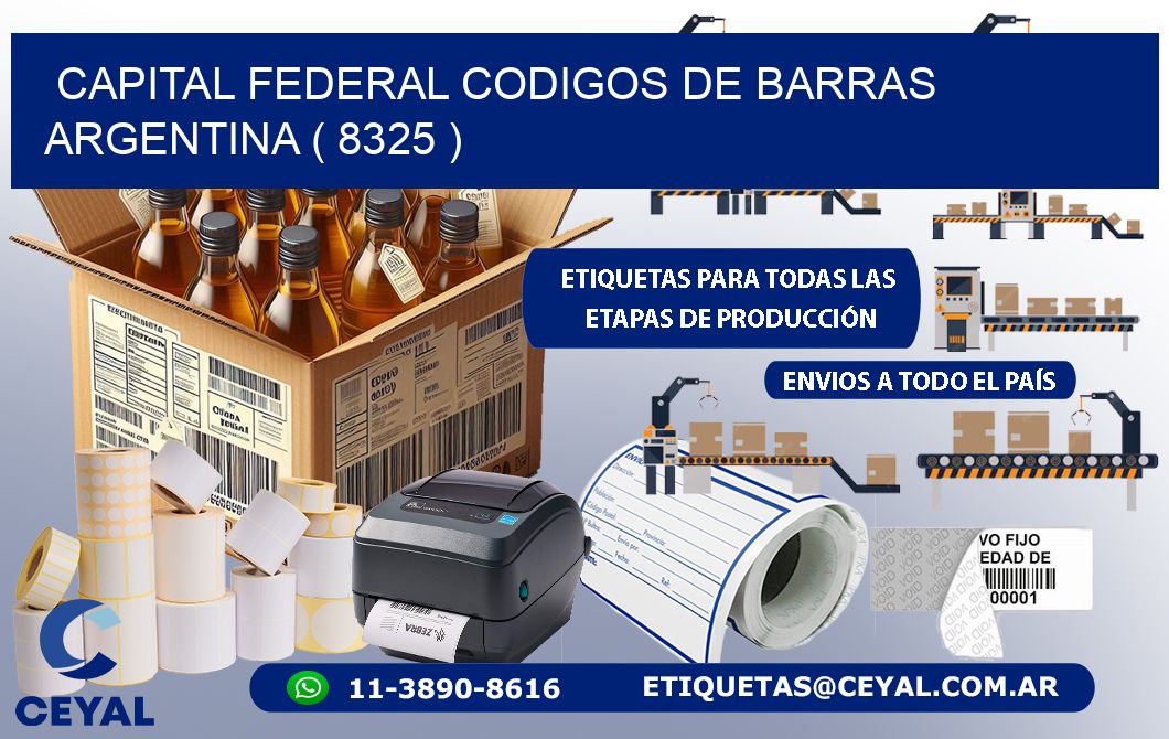 Capital federal codigos de barras argentina ( 8325 )
