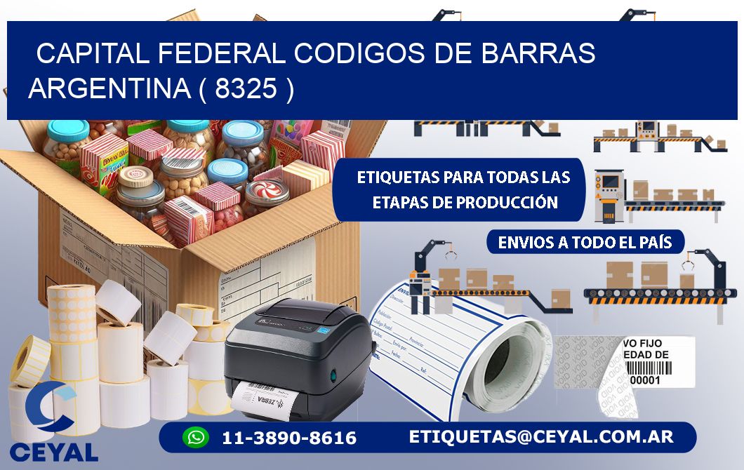 Capital federal codigos de barras argentina ( 8325 )