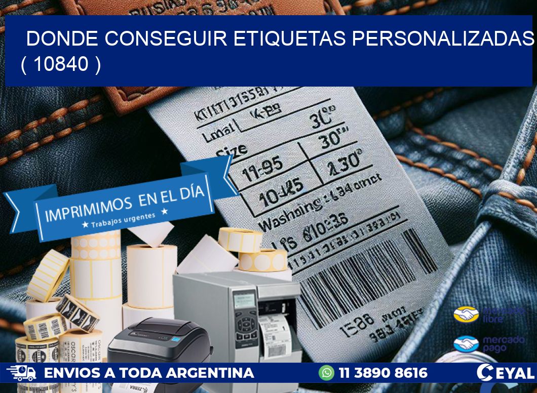 DONDE CONSEGUIR ETIQUETAS PERSONALIZADAS ( 10840 )