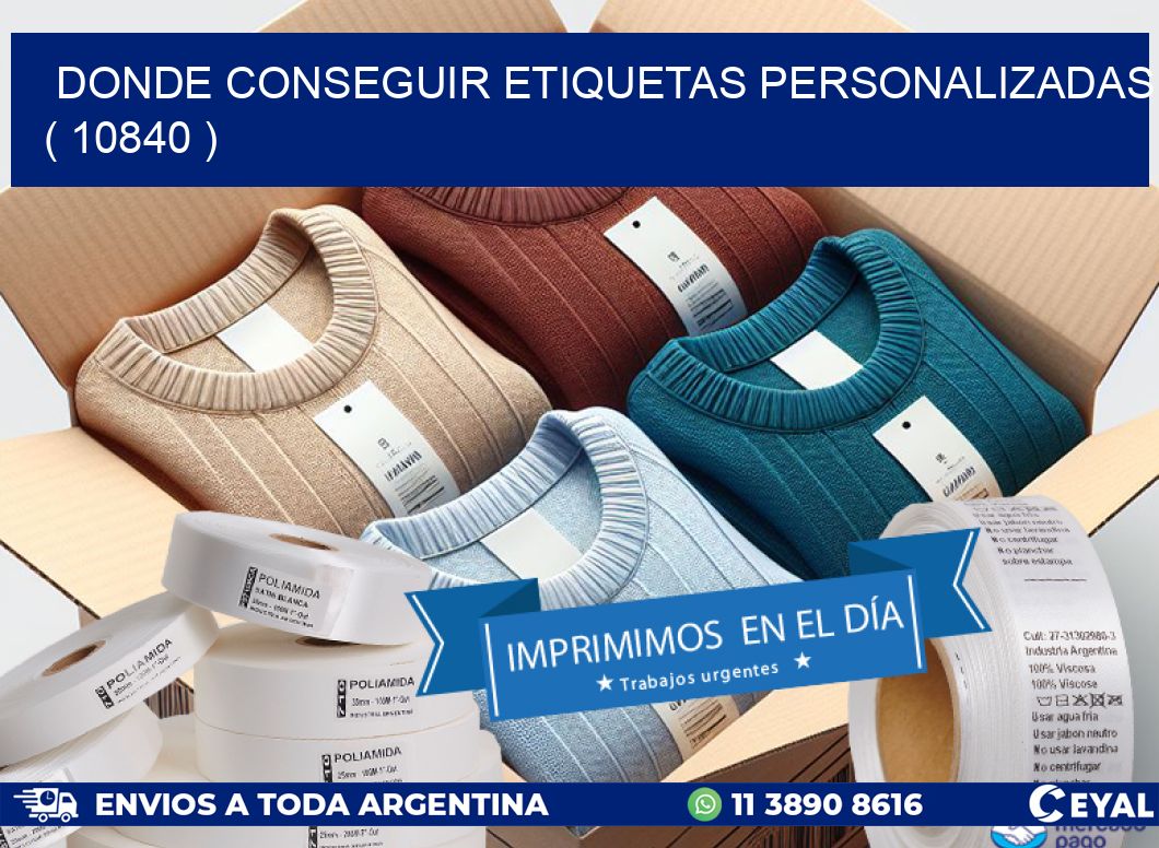 DONDE CONSEGUIR ETIQUETAS PERSONALIZADAS ( 10840 )