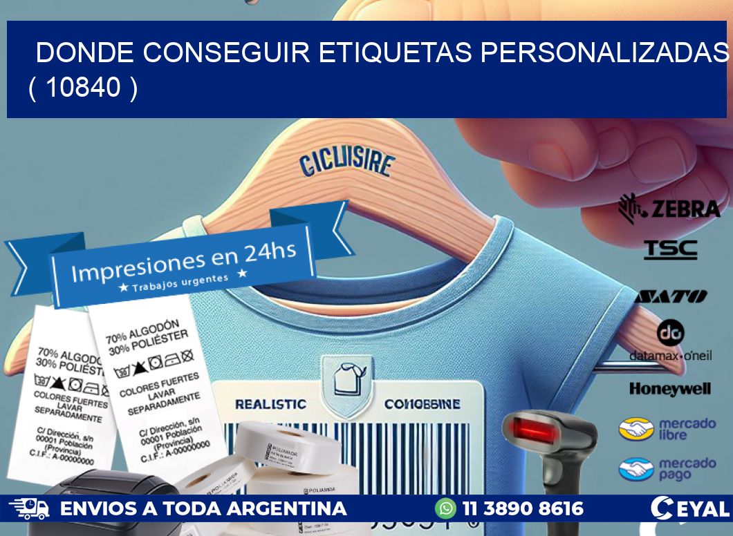 DONDE CONSEGUIR ETIQUETAS PERSONALIZADAS ( 10840 )