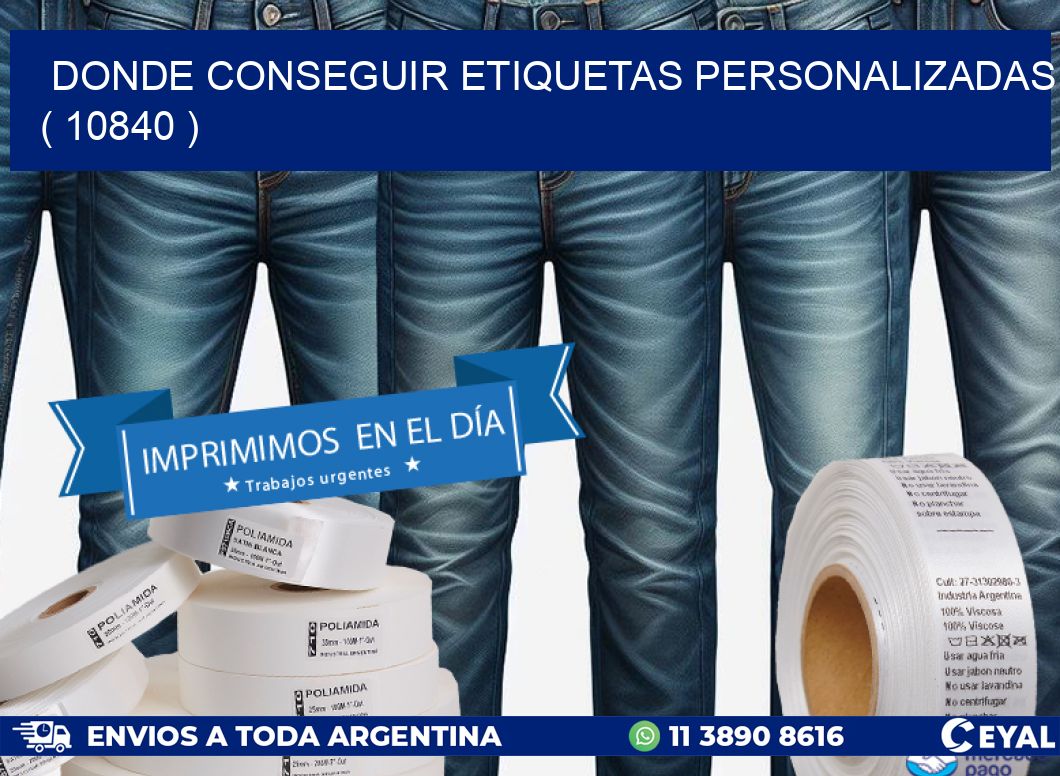DONDE CONSEGUIR ETIQUETAS PERSONALIZADAS ( 10840 )