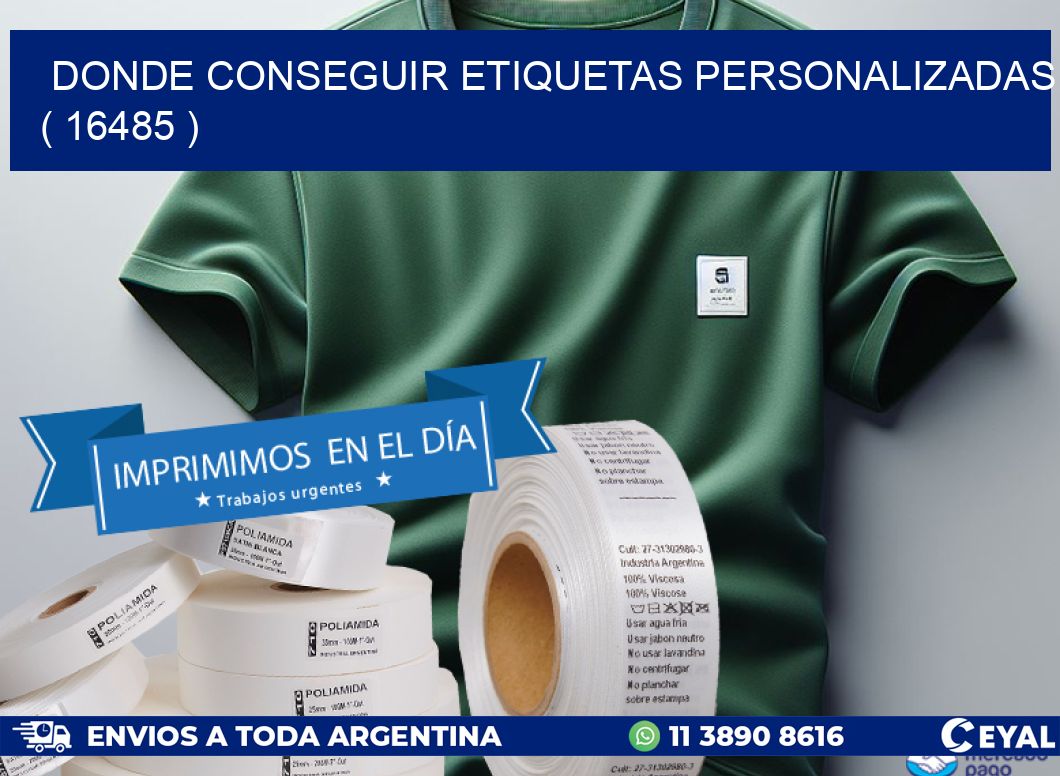 DONDE CONSEGUIR ETIQUETAS PERSONALIZADAS ( 16485 )