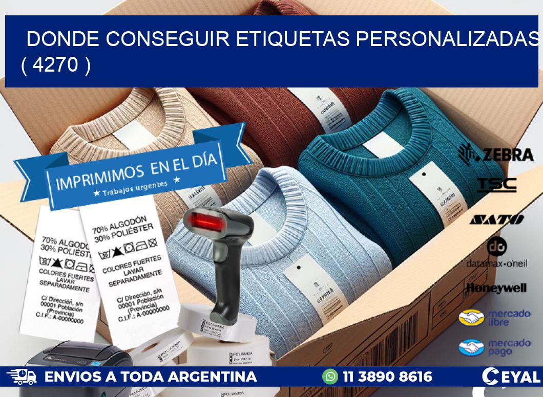 DONDE CONSEGUIR ETIQUETAS PERSONALIZADAS ( 4270 )