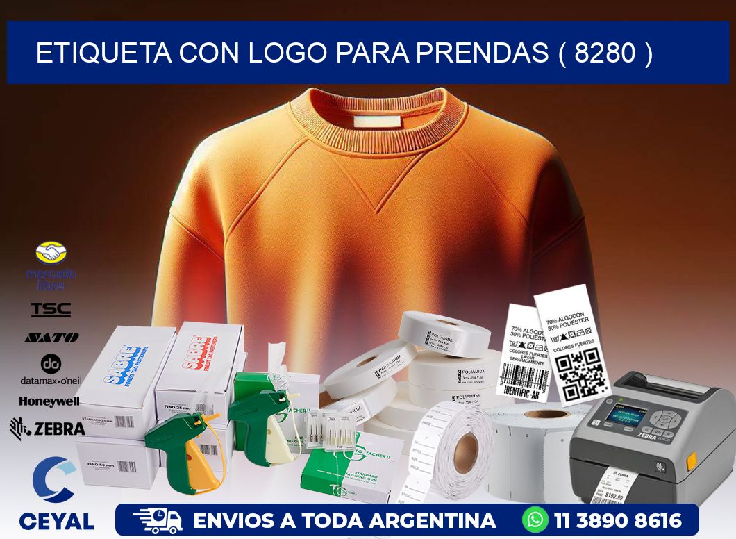 ETIQUETA CON LOGO PARA PRENDAS ( 8280 )