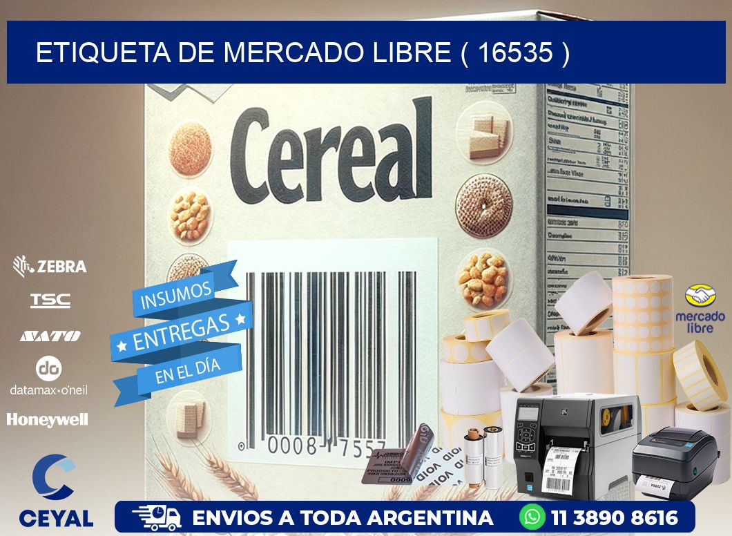 ETIQUETA DE MERCADO LIBRE ( 16535 )