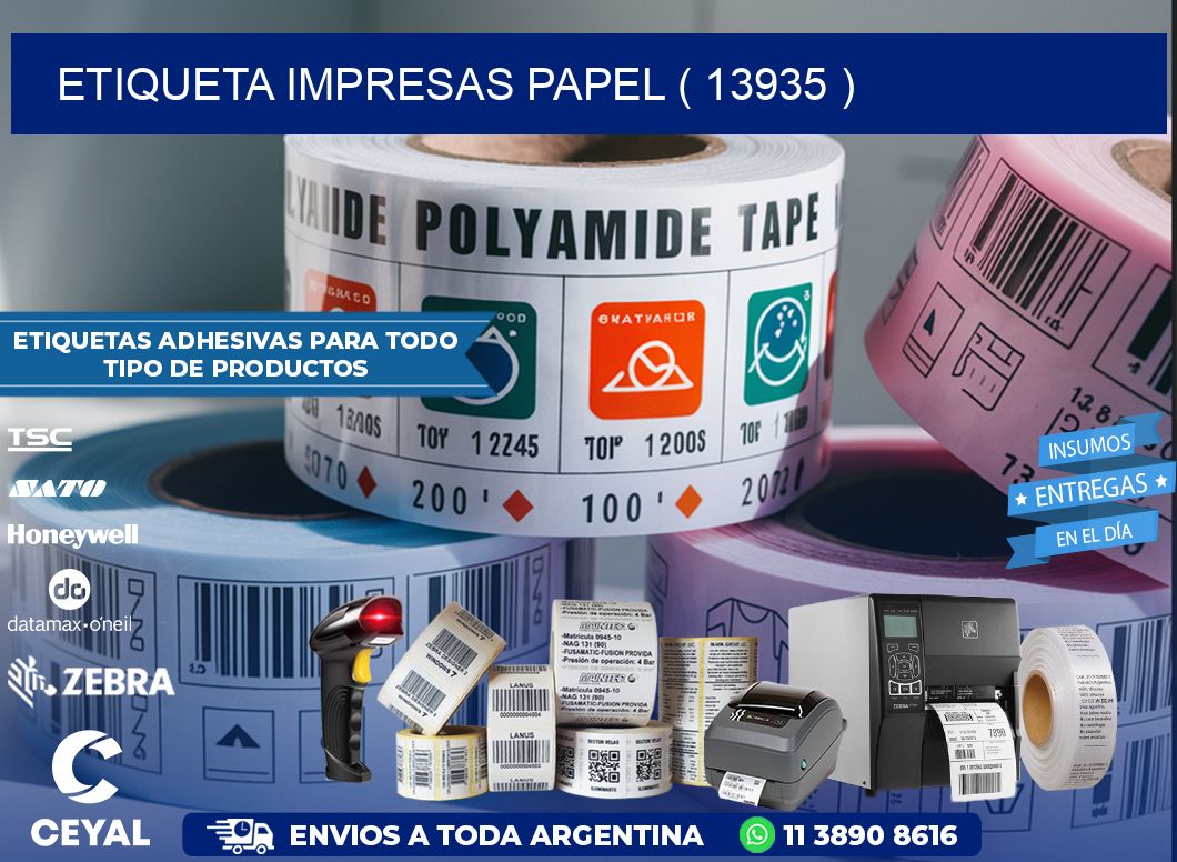 ETIQUETA IMPRESAS PAPEL ( 13935 )