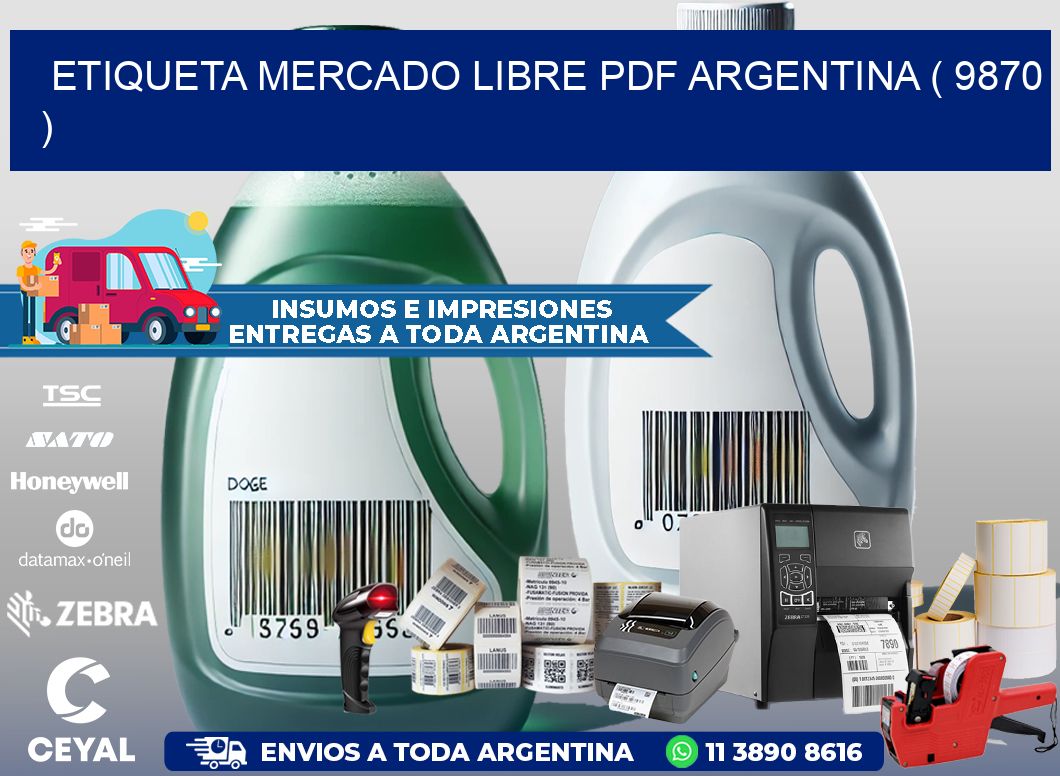 ETIQUETA MERCADO LIBRE PDF ARGENTINA ( 9870 )