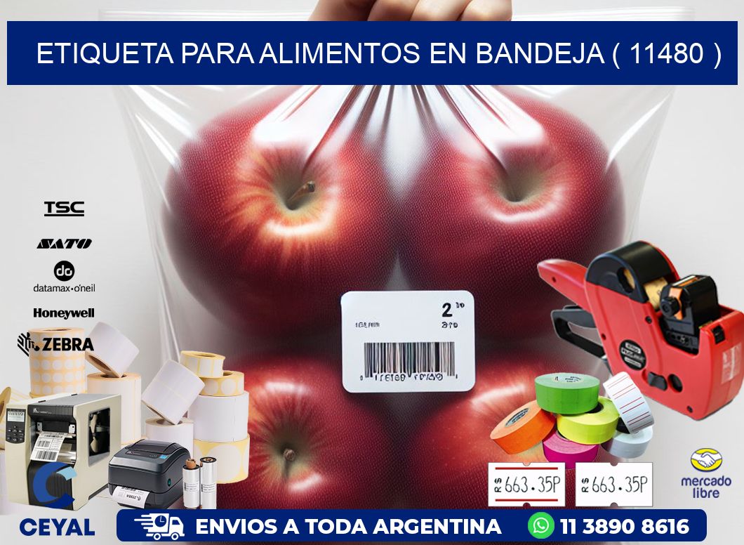 ETIQUETA PARA ALIMENTOS EN BANDEJA ( 11480 )