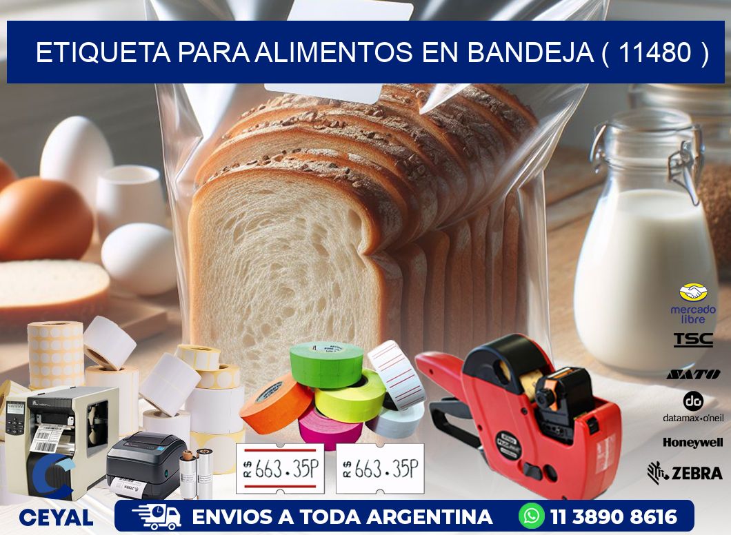 ETIQUETA PARA ALIMENTOS EN BANDEJA ( 11480 )