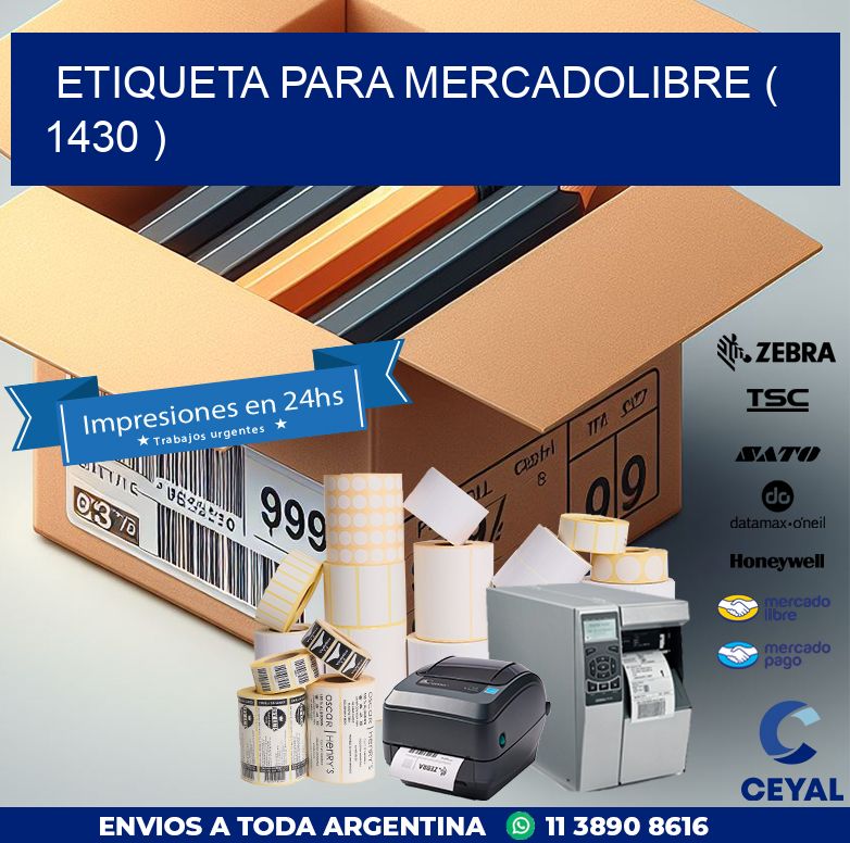 ETIQUETA PARA MERCADOLIBRE ( 1430 )