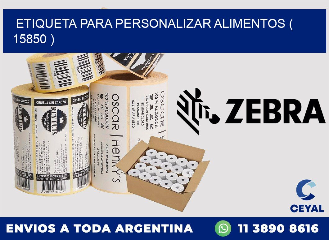 ETIQUETA PARA PERSONALIZAR ALIMENTOS ( 15850 )